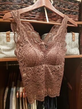 Lace floral bralette or camisole XS
